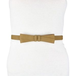 BCBG • Brown Faux Leather Bow Belt